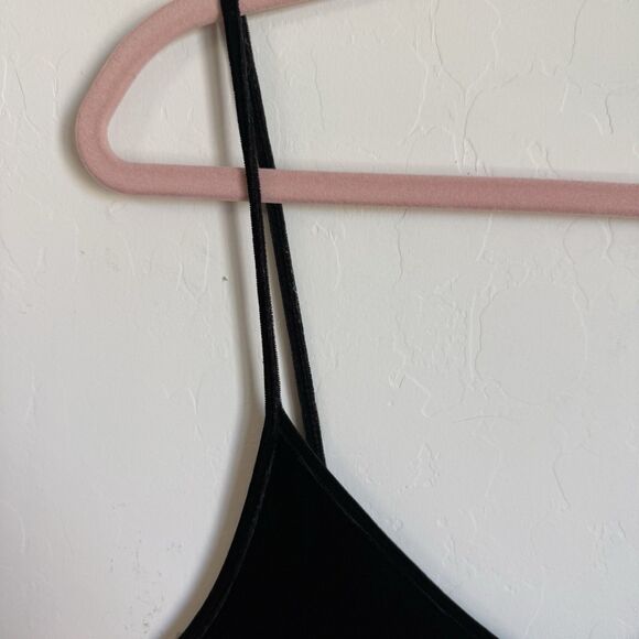 Brandy Melville Womens Whimsy Goth Velvet Sleeveless Mini Dress Black Fall Witch - Picture 6 of 14